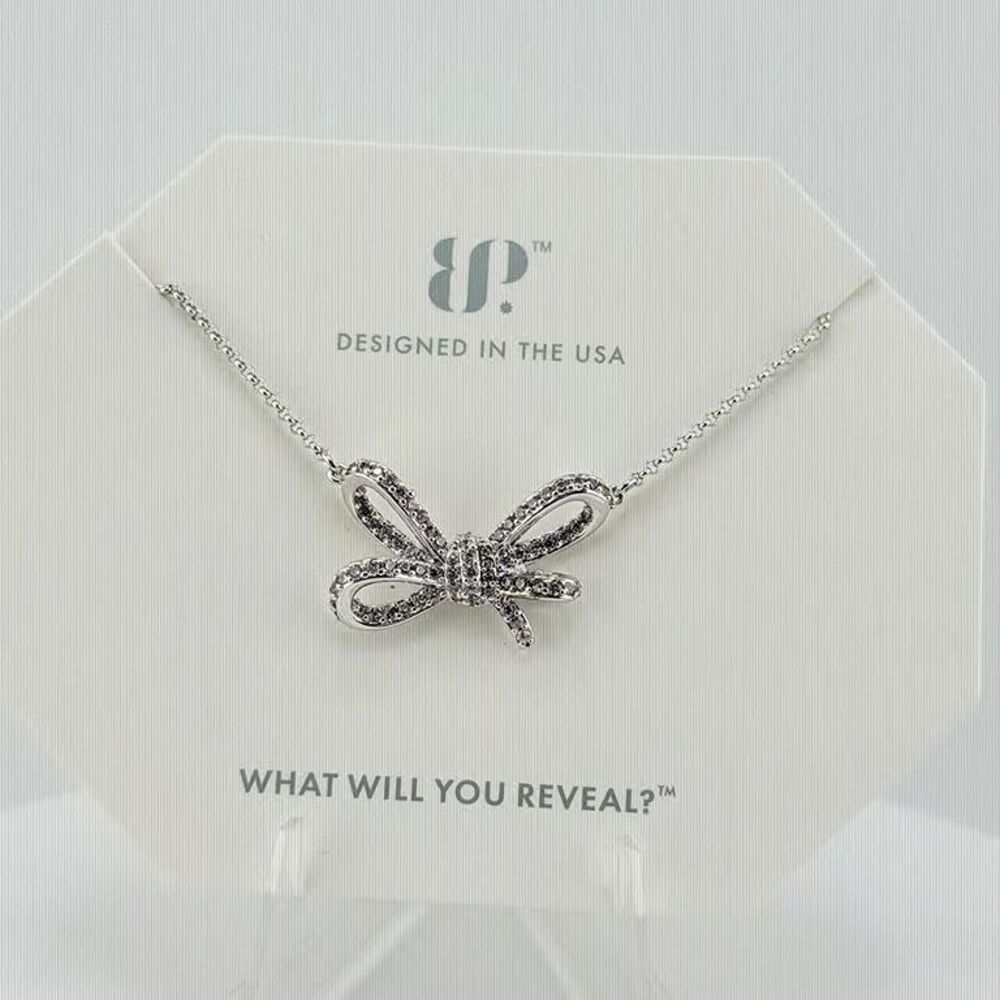 Highly sought after silver BOW necklace